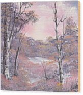 Wilderness In The Pink Wood Print