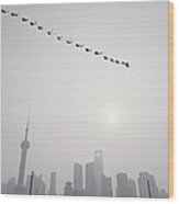 Wind Of Shanghai Wood Print