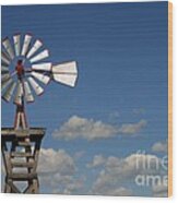 Windmill-5764b Wood Print