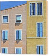 Windows Martigues Provence France Wood Print