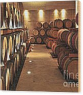 Wine Barrels 1 Wood Print