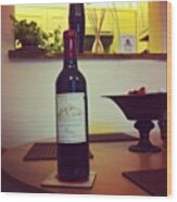 Wine Bottle Candle 🍷#home #wine Wood Print