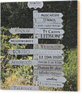 Winery Street Sign In The Sonoma California Wine Country 5d24601 Wood Print