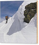 Winter Climb On Mount Lafayette Wood Print