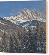 Winter Dolomites Wood Print