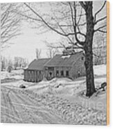 Winter In Vermont Wood Print