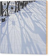 Winter Shadows Wood Print