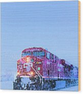 Winter Train 8811 Wood Print