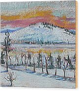 Winter View From Kripalu Wood Print