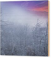 Winter's Sunrise Wood Print