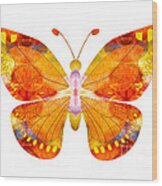 Wisdom And Flight Abstract Butterfly Art By Omaste Witkowski Wood Print