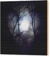 Witch's Moon Wood Print
