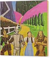 Wizard Of Oz Illustration Wood Print