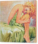 Woman In Blissful Ecstasy Wood Print