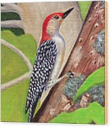 Woodpecker Wood Print