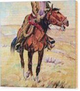 Wyoming Cowgirl, 1907 Wood Print