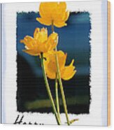 Yellow Flower 2 Wood Print