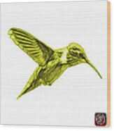 Yellow Hummingbird - 2054 F S Wood Print