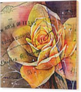 Yellow Rose Of Texas Wood Print