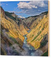 Yellowstone Canyon View Wood Print