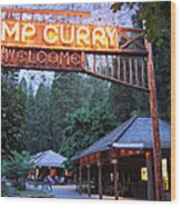 Yosemite Curry Village Wood Print