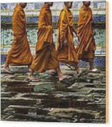 Young Monks Wood Print