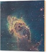 Young Stars Flaring In The Carina Nebula Wood Print