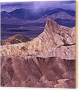 Zabriskie Point Death Valley National Park Wood Print