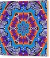 Zebra Kaleidoscope Wood Print