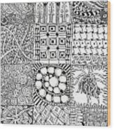 Zentangle Patchwork Wood Print