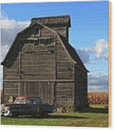 Vintage Cadillac And Barn Wood Print