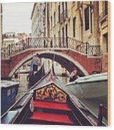 Gondola Ride In Venice Italy #1 Wood Print