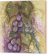 Grapes Quinacridone Gold #1 Wood Print