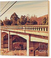 Historic Niles District In California Near Fremont . Bridge Into Niles District . 7d10596 #1 Wood Print