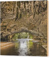 Moria Gate Arch And Oparara River #1 Wood Print