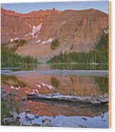 Palmyra Peak Reflected In Alta Lake #1 Wood Print