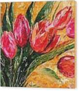 Red Tulips #1 Wood Print
