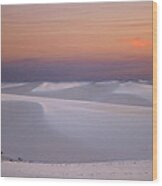 Sunset At White Sands Wood Print