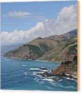 The Big Sur Scene' #1 Wood Print