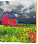 The Red Barn #1 Wood Print