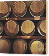 Wine Barrels 9 Wood Print