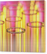 Laboratory Test Tubes In Science Research Lab Wood Print