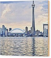 Toronto Skyline 15 Wood Print