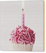 Birthday Cupcake #11 Wood Print