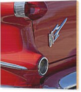 1956 Oldsmobile 88 Taillight Emblem Wood Print