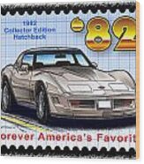 1982 Collector Edition Hatchback Corvette Wood Print