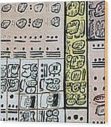 Mayan Number System, Codex Dresdensis #3 Wood Print