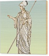 Minerva, Roman Goddess Of Medicine #2 Wood Print