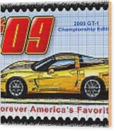 2009 Gt-1 Championship Edition Corvette Wood Print