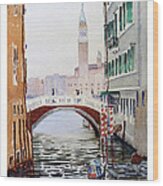 Venice Canal #2 Wood Print